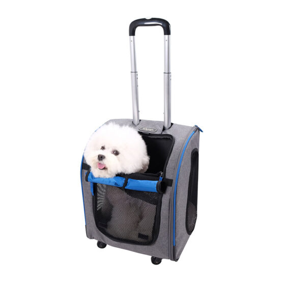 IBIYAYA New Liso Backpack Parallel Transport Pet Trolley – Slate/Sapphire FC1705-GB