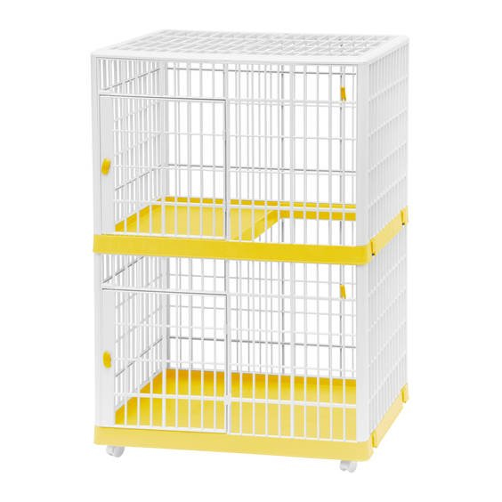 IRIS Plastic Pet Cage (Yellow) กรง 2 ชั้น สีเหลือง