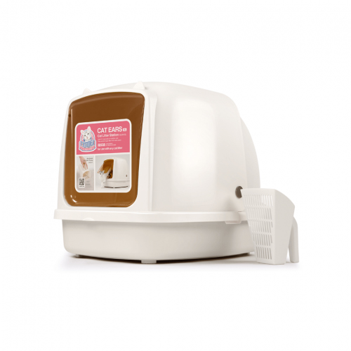 CATIDEA  Cat Litter Box-Cat Ear XL /ห้องน้ำแมว สีครีม (CL101)