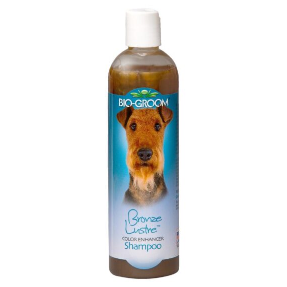 BIO-GROOM Bronze Lustre Shampoo แชมพูสำหรับสุนัขและแมวขนสีน้ำตาล หรือแดง ขนาด 12 oz.