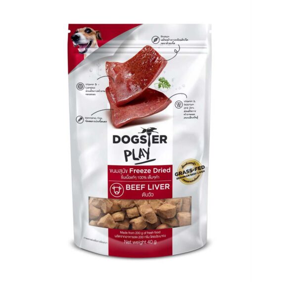 Dogster Play  สูตรตับวัว (Beef liver) 40g.