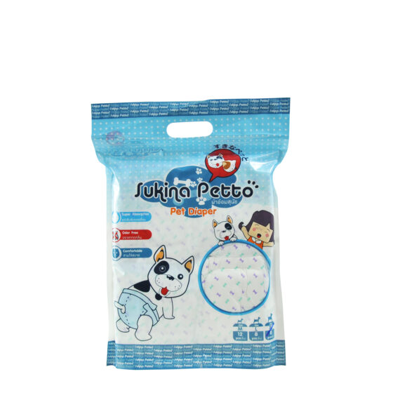 Sukina Petto Disposable Diaper Female/ ผ้าอ้อม สุนัขตัวเมีย XSSS – XL (8-12 pcs/pack)